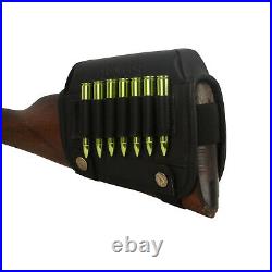 Tourbon Leather Rifle Sling Gun Strap or 308Win 45-70 Ammo Holder Cheek Raiser