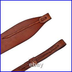 Tourbon Leather Rifle Sling Hunting Firearm Gun Carrying Shoulder Strap withSwivel
