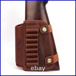 Tourbon Leather Rifle Sling/Swivels/Buttstock Cover Cheek Rest Ammo Holder inUSA