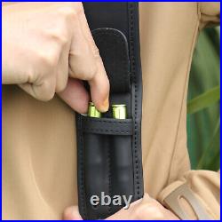 Tourbon Leather Shotgun Recoil Pad Slip-on Stock Holder+ Rifle Sling Swivels Set