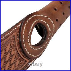 Tourbon Retro Leather Rifle Sling Gun Carry Strap Finger Rest Hunting Adjustable