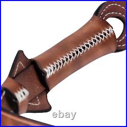 Tourbon Retro Leather Rifle Sling Gun Carry Strap Finger Rest Hunting Adjustable