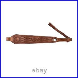 Tourbon Retro Leather Rifle Sling Gun Carry Strap Shooting Rest + Swivels Studs