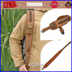 Tourbon Shooting Rifle Sling. 22LR Ammo Holder Pouch Finger Rest Loop withSwivels