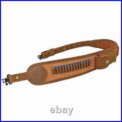 Tourbon Shooting Rifle Sling. 22LR Ammo Holder Pouch Finger Rest Loop withSwivels