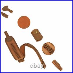 Tourbon Shooting Rifle Sling. 22LR Ammo Holder Pouch Finger Rest Loop withSwivels