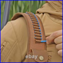 Tourbon Shooting Rifle Sling. 22LR Ammo Holder Pouch Finger Rest Loop withSwivels