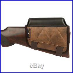 Tourbon Shotgun Shell Pouch Bag PU&Leather Rifle Cheek Rest Padded Gun Sling Set