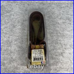 Triple K 64A Military Rifle Sling 1.25 Brass Hardware Hand Tooled Walnut Color