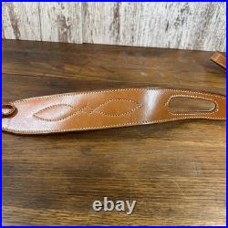 Triple K Style 300 Krasne's 3 Finger Shotgun Rifle Sling Walnut Oil Leather VNTG