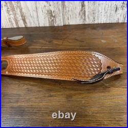 Triple K Style 300 Krasne's 3 Finger Shotgun Rifle Sling Walnut Oil Leather VNTG