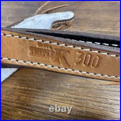 Triple K Style 300 Krasne's 3 Finger Shotgun Rifle Sling Walnut Oil Leather VNTG