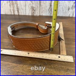 Triple K Style 300 Krasne's 3 Finger Shotgun Rifle Sling Walnut Oil Leather VNTG