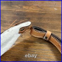 Triple K Style 300 Krasne's 3 Finger Shotgun Rifle Sling Walnut Oil Leather VNTG