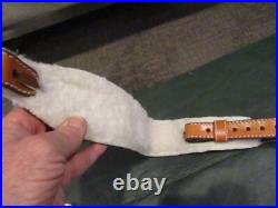 Triple K Style 300 Krasne's 3 Finger padded tooled carve leather Rifle Sling NOS