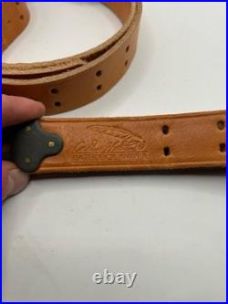 Turner Saddlery Black Leather Riffle Sling with Numbered Holes