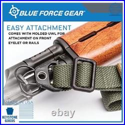 Two Point Adjustable Rifle Sling 44 to 55 Inch OD Green Nylon Webbing Tactical