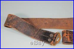 US Civil War Indian Wars Unit Marked Leather Rifle Musket Sling Strap Nice! S80