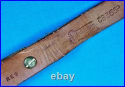 US Pathfinder Tooled and Stitched Padded Leather Rifle Sling With Swivels