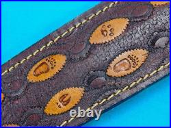 US Pathfinder Tooled and Stitched Padded Leather Rifle Sling With Swivels