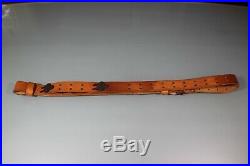 US Post WW2 MRT Marked Brown Leather M1903 Leather Rifle Sling. Nice Cond. S19