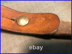 US post WW2 leather rifle sling for M1 Carbine-Bavarian