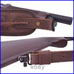 USA Leather Rifle Sling Gun Shell Loop Canvas Ammo Strap 12GA. 22.308.357 30/30