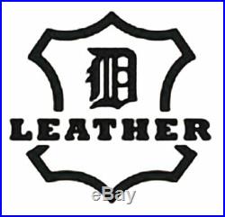 USA Made Adjustable Leather Rifle Sling Brown Buffalo Leather Black Hardware