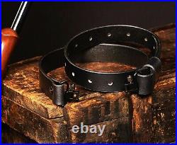 thumbnail image 2 of Detroit Leather Shop Brown Buffalo Leather Gun Sling – Slider Buckle, Black Hardware (Model F) 2 of 4