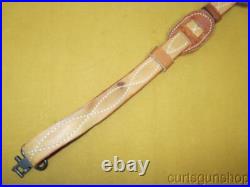 Unbranded Brown Leather Padded Rifle Sling 1 Inch with Swivels