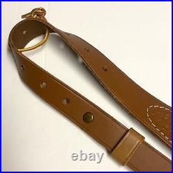 Uncle Mike's Leather Cobra Sling 1 Rifle Strap + Swivels Basketweave Brown USA