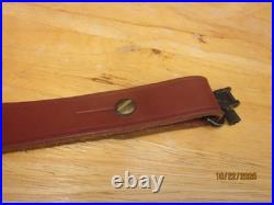 VINTAGE MINTY COND. SAVAGE MARKED, 1 WIDE LEATHER BUCKLE RIFLE SLING WithSWIVEL'S