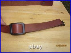 VINTAGE MINTY COND. SAVAGE MARKED, 1 WIDE LEATHER BUCKLE RIFLE SLING WithSWIVEL'S