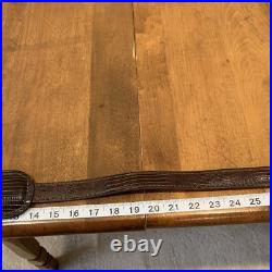 VTG 1982 Stalker Lizard Print Leather Padded Shoulder Rifle Sling Burgundy Brown