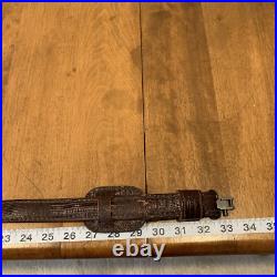 VTG 1982 Stalker Lizard Print Leather Padded Shoulder Rifle Sling Burgundy Brown