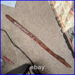 VTG Hand Tooled Leather Rifle Sling ARIZONA Western Cowboy Art Signed Gun Strap