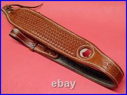 VTG Leather Tapered Stitch Weave Thumbhole Sheep Skin Padded RJ Sling Remington
