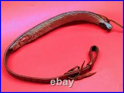VTG Leather Tapered Stitch Weave Thumbhole Sheep Skin Padded RJ Sling Remington