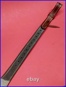 VTG Leather Tapered Stitch Weave Thumbhole Sheep Skin Padded RJ Sling Remington