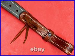 VTG Leather Tapered Stitch Weave Thumbhole Sheep Skin Padded RJ Sling Remington