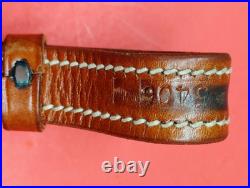 VTG Leather Tapered Stitch Weave Thumbhole Sheep Skin Padded RJ Sling Remington