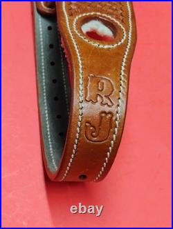 VTG Leather Tapered Stitch Weave Thumbhole Sheep Skin Padded RJ Sling Remington