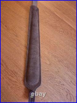 VTG Pathfinder CB377P Deer Embossed Padded Leather Rifle Sling Strap USA Made