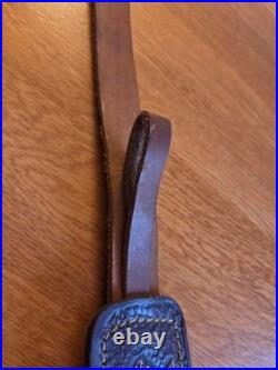 VTG Pathfinder CB377P Deer Embossed Padded Leather Rifle Sling Strap USA Made