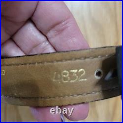 VTG TOREL STITCHED TOOLED WHITETAIL DEER BUCK LEATHER RIFLE SLING WithSWIVELS 4832
