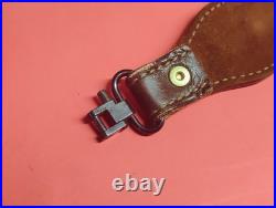 VTG Tooled Leather Sling 5pt Buck Deer Oak Tree Embossed Suede Bac fit Remington