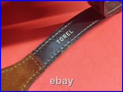 VTG Tooled Leather Sling 5pt Buck Deer Oak Tree Embossed Suede Bac fit Remington