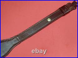 VTG Tooled Leather Sling 5pt Buck Deer Oak Tree Embossed Suede Bac fit Remington