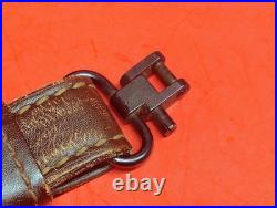 VTG Tooled Leather Sling 5pt Buck Deer Oak Tree Embossed Suede Bac fit Remington