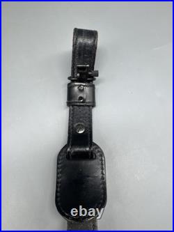 VTG Weatherby Black Leather Shotgun Sling Symbol of Superiority Elephant Carters